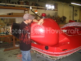 Installing hovercraft reverse thrust buckets