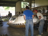 Bonding hovercraft body and hull