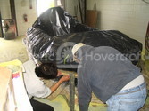 Six passenger hovercraft fiberglassing