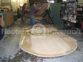 Sanding hovercraft body