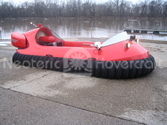 Hovercraft testing on ice water