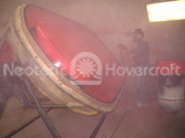 Hovercraft mold gel-coat application