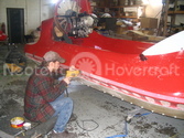 Hovercraft skirt installation