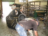 Picture construction of hovercraft body and hull