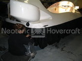 Picture Hovercraft skirt Installation