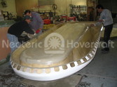 Bonding hovercraft body and hull