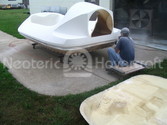 Indianapolis Colts owner Jim Irsay hovercraft
