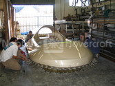 Bonding hovercraft body and hull