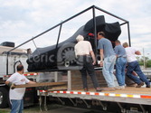 Loading hovercraft for delivery