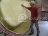Hovercraft body sanding
