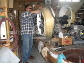 Building hovercraft: Thrust bell installation