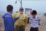 Interview at the demonstration area