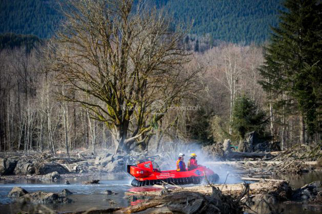 Image Hovertrek hovercraft Washington mudslide