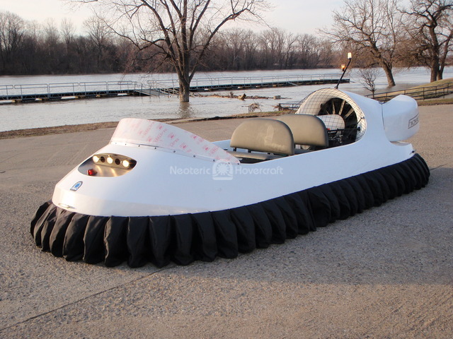 Neoteric commercial hovercraft utilized in Bubiyan Seaport Project in Kuwait.
