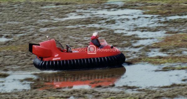 Hovercraft on Flooded Rice Farm
