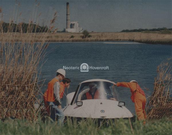 Commercial Hovercraft at Electrical Power Plant
