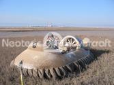 Neoteric commercial hovercraft utilized in Kuwait intertidal zone