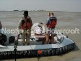 Neoteric commercial hovercraft utilized in Kuwait intertidal zone