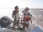 Neoteric commercial hovercraft utilized in Kuwait intertidal zone