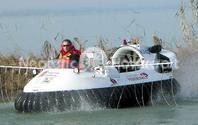 Hovercraft Distributing Larvacide