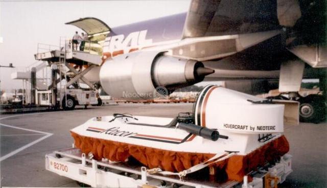 Shipping hovercraft air transport