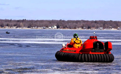 Neoteric Hovercraft rescues ice fisherman Safe rescue tool