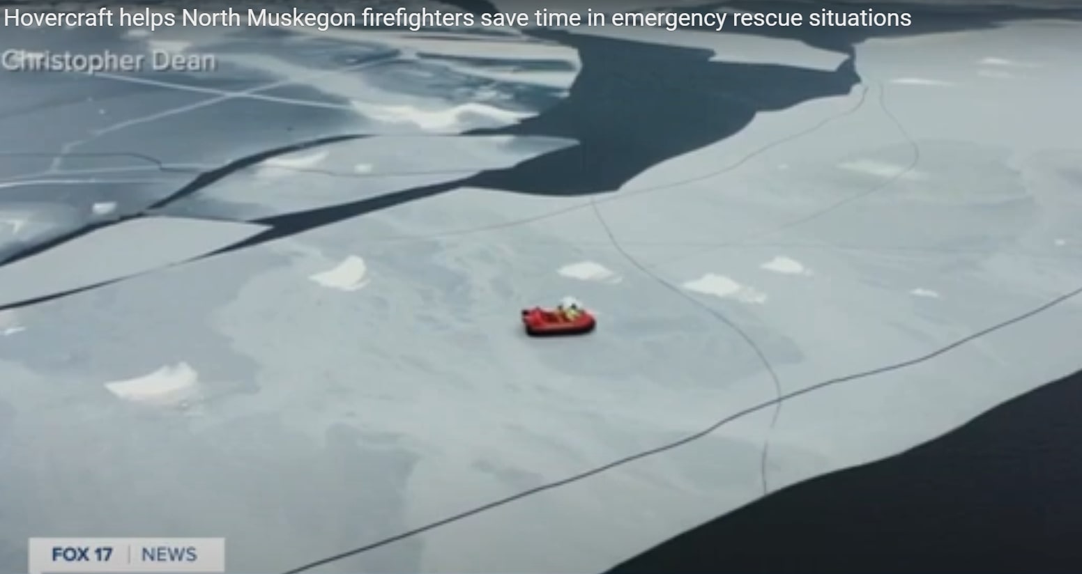 Neoteric Hovercraft hovers on the ice
