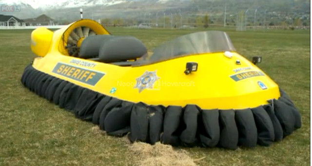 Image Rescue hovercraft Neoteric Great Salt Lake mudflats Hovercraft mud rescue vehicle