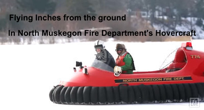 Video Hovercraft ice rescue North Muskegon Fire Department Neoteric hovercraft