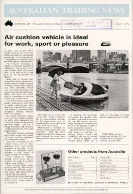 Air cushion vehicle Australian Trading News