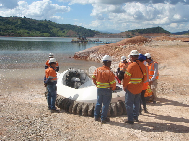 Image hovercraft in mining operations Pueblo Viejo