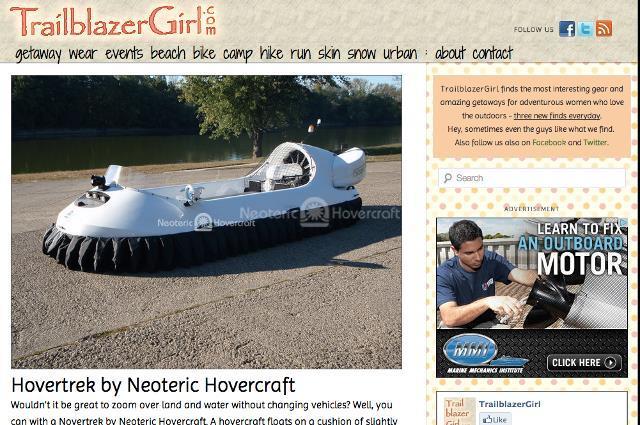 TrailblazerGirl.com Adventurous women Neoteric Hovercraft