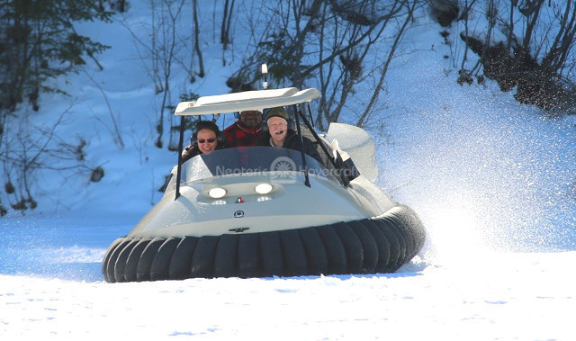 : Image Neoteric Hovercraft rides Voyageur Winter Carnival Fort William Historical Park