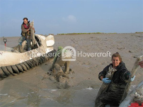 Hovercraft Allow Efficient Transport in Mud