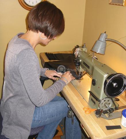 Photo Hovercraft segmented skirt fabrication