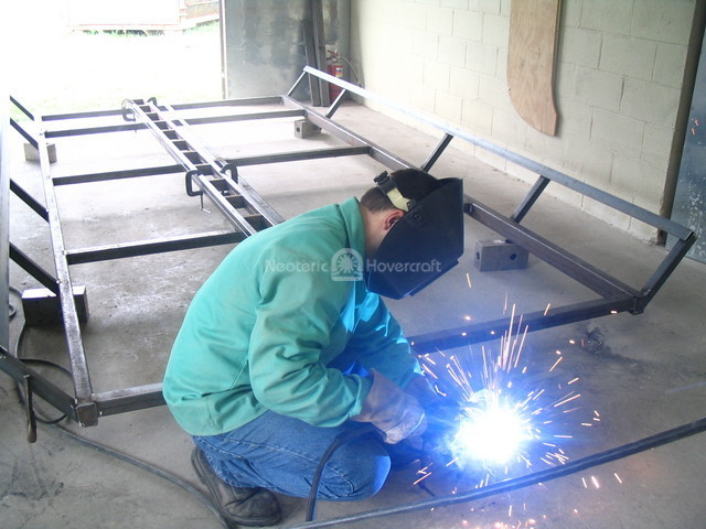 Picture Construction hovercraft trailer