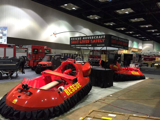 FDIC 2016 Indianapolis Neoteric Rescue Hovercraft Safe rescue operations First responder safety Water rescue apparatus Ice rescue vehicle Mud rescue equipment Flood rescue tools