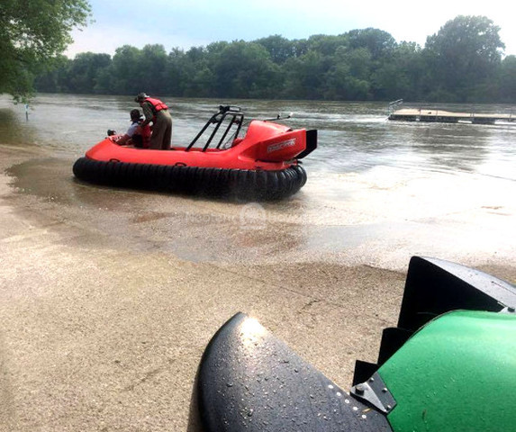 Image Council Bluffs Fire Department Hovercraft flood rescue