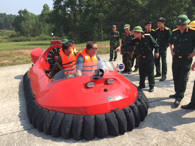 Viet Nam People’s Army military hovercraft flight training videos