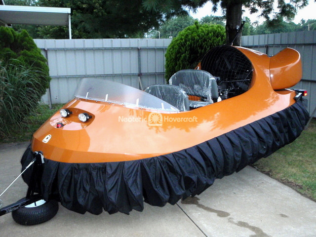 Corvette orange Neoteric recreational hovercraft