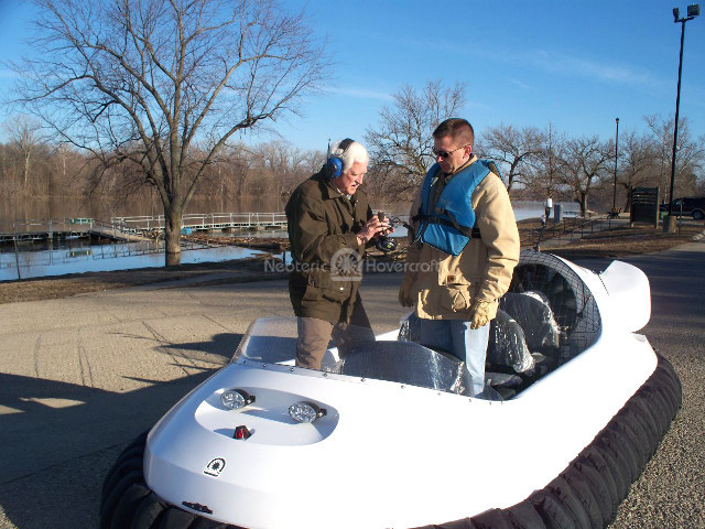 Picture hovercraft test flight video