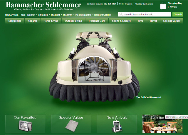 Hammacher Schlemmer Neoteric Hovercraft Golf Cart