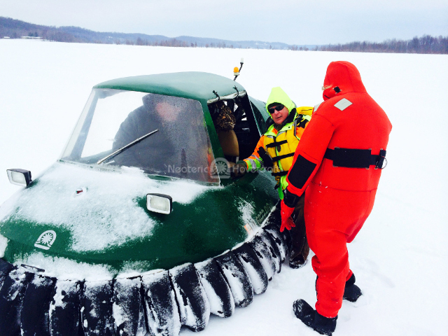 Hovercraft ice rescue photos
