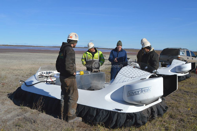 Minnesota iron ore mining dust suppression hovercraft image