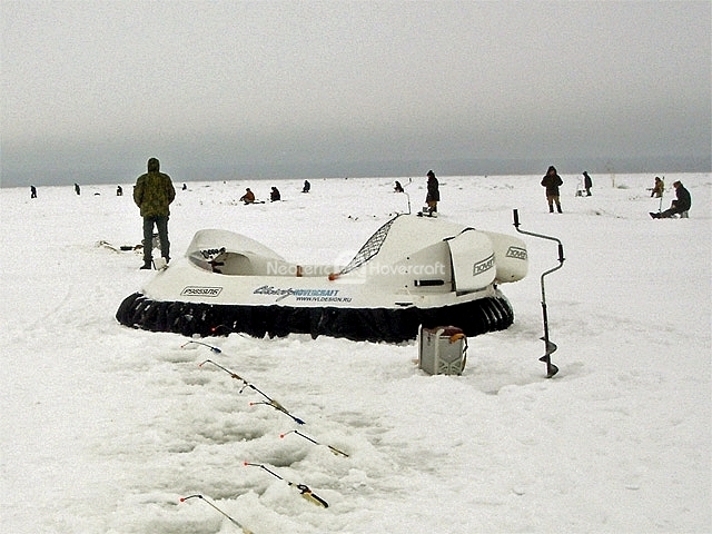 Ice Fishing via Hovercraft
