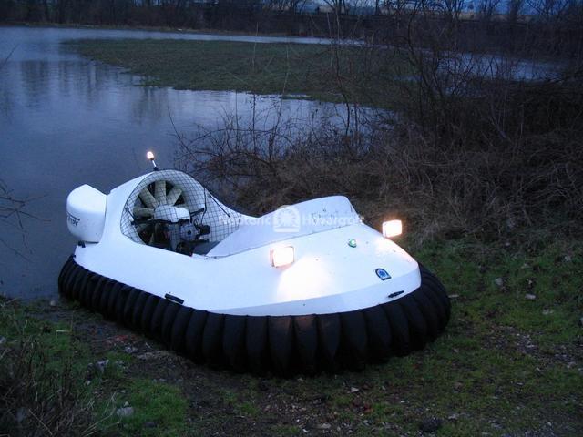 Recreational Hovercraft on Floodwaters