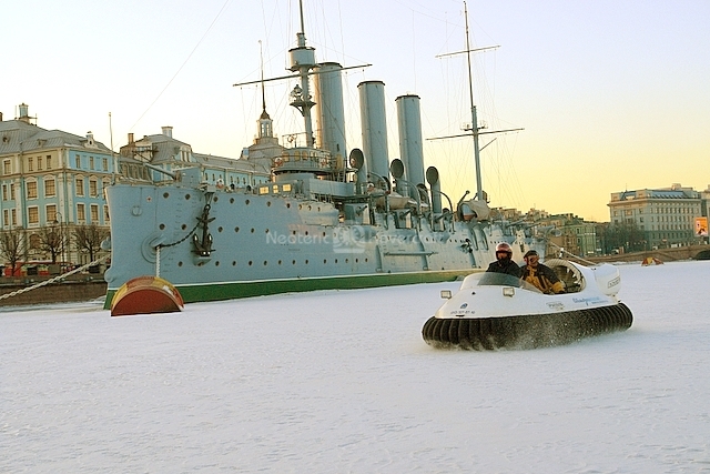 Hovering by Russian Cruiser Aurora