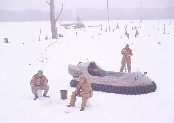 Recreational Hovercraft for Ice Fishing