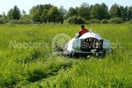 Hovercraft in tall grass