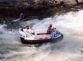 Recreational Hovercraft on swift water